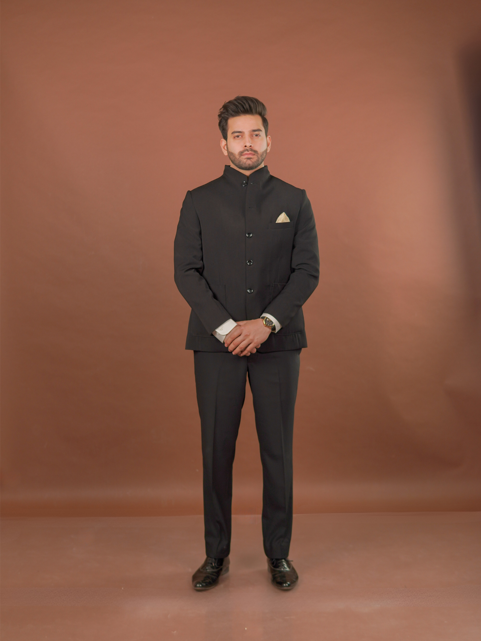 High-Neck Armani Jacket Set