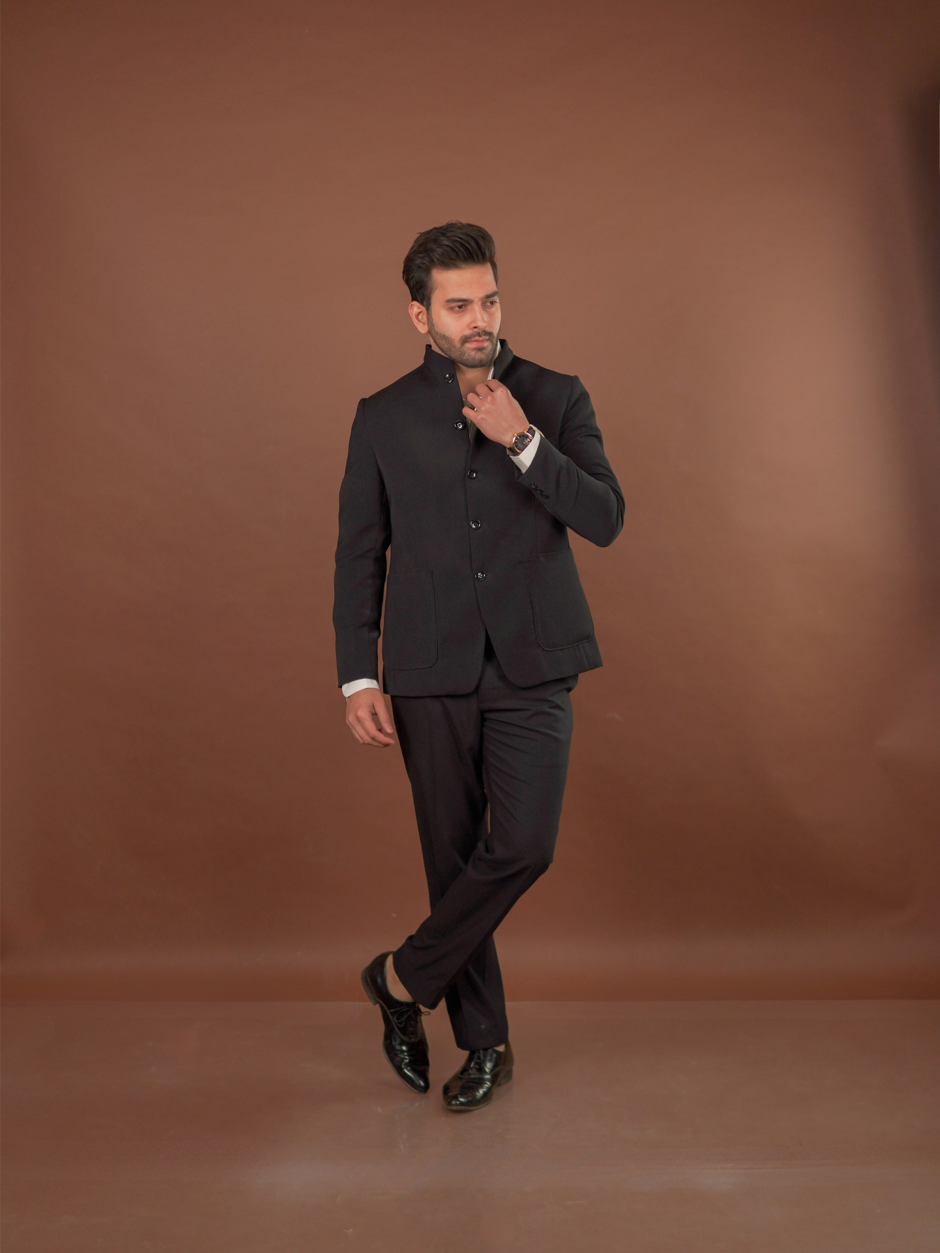 High-Neck Armani Jacket Set