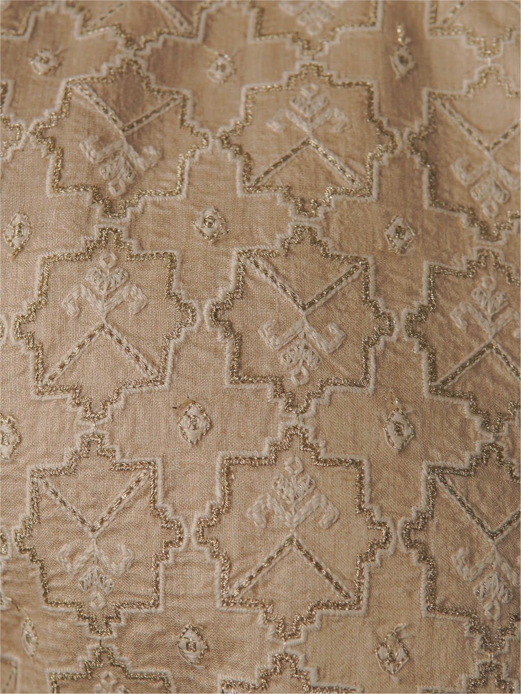 Ivory Textured Bundi Jacket & Kurta Set