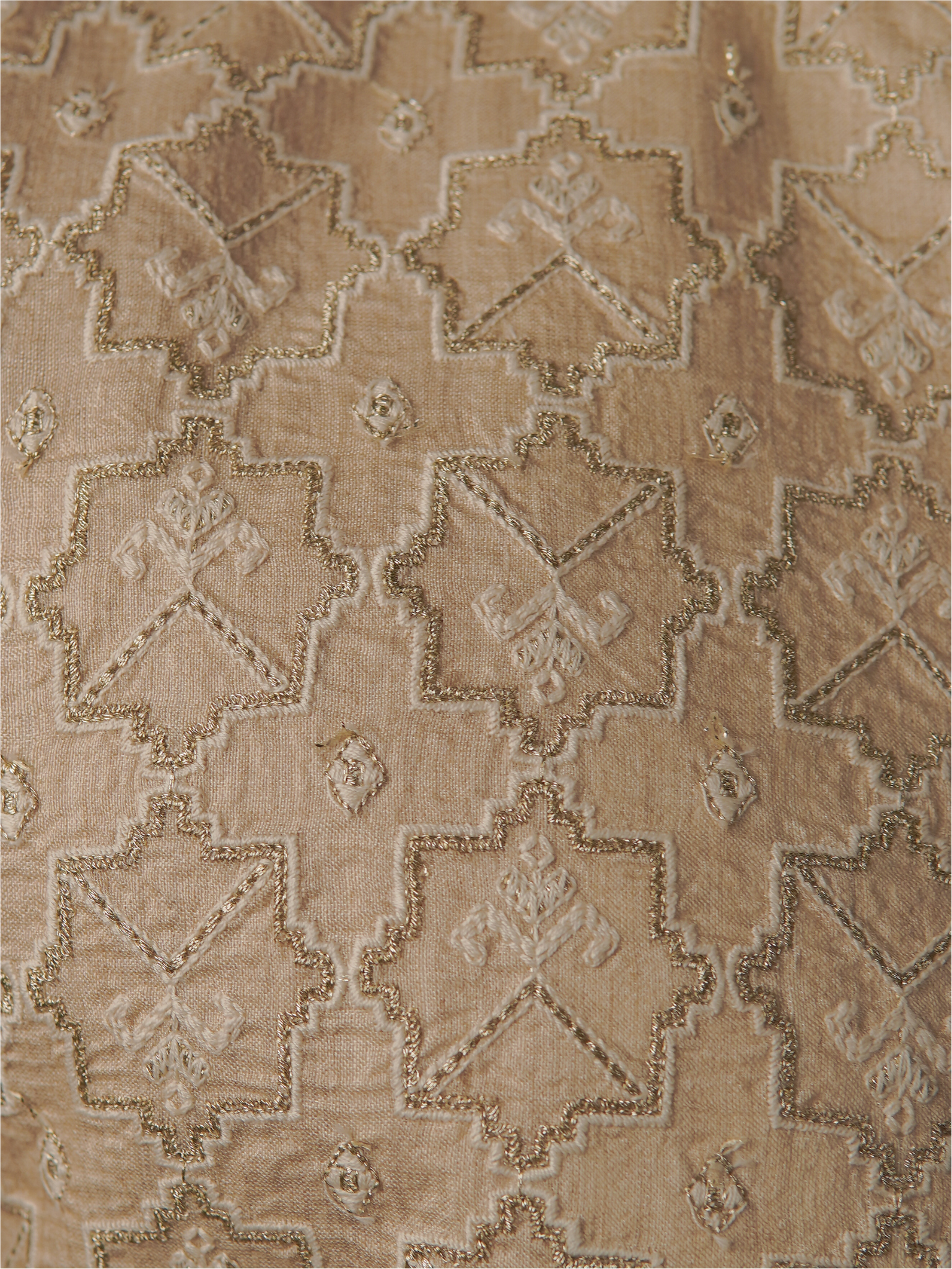 Ivory Textured Bundi Jacket & Kurta Set