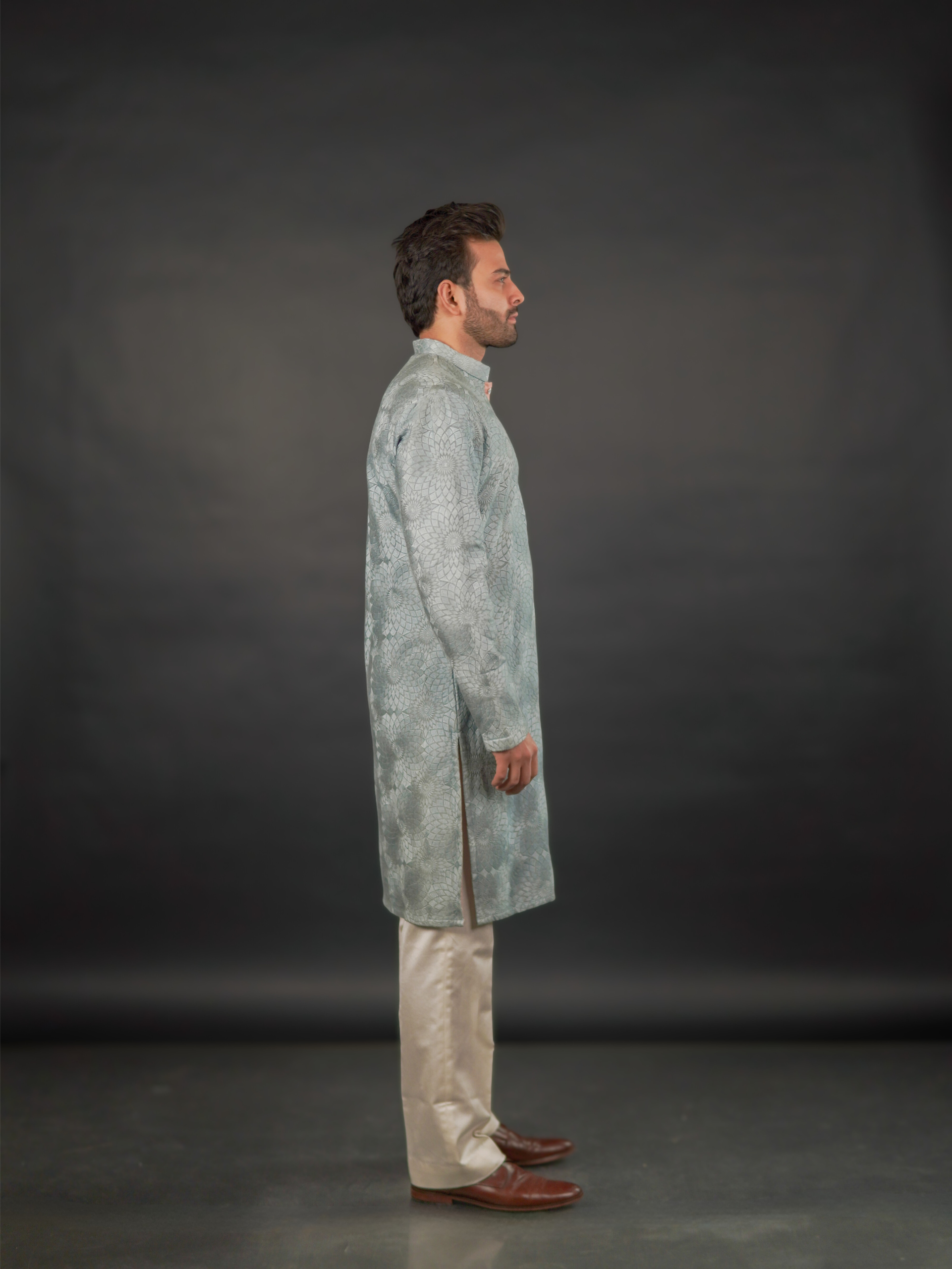 Classic Textured Kurta Teal