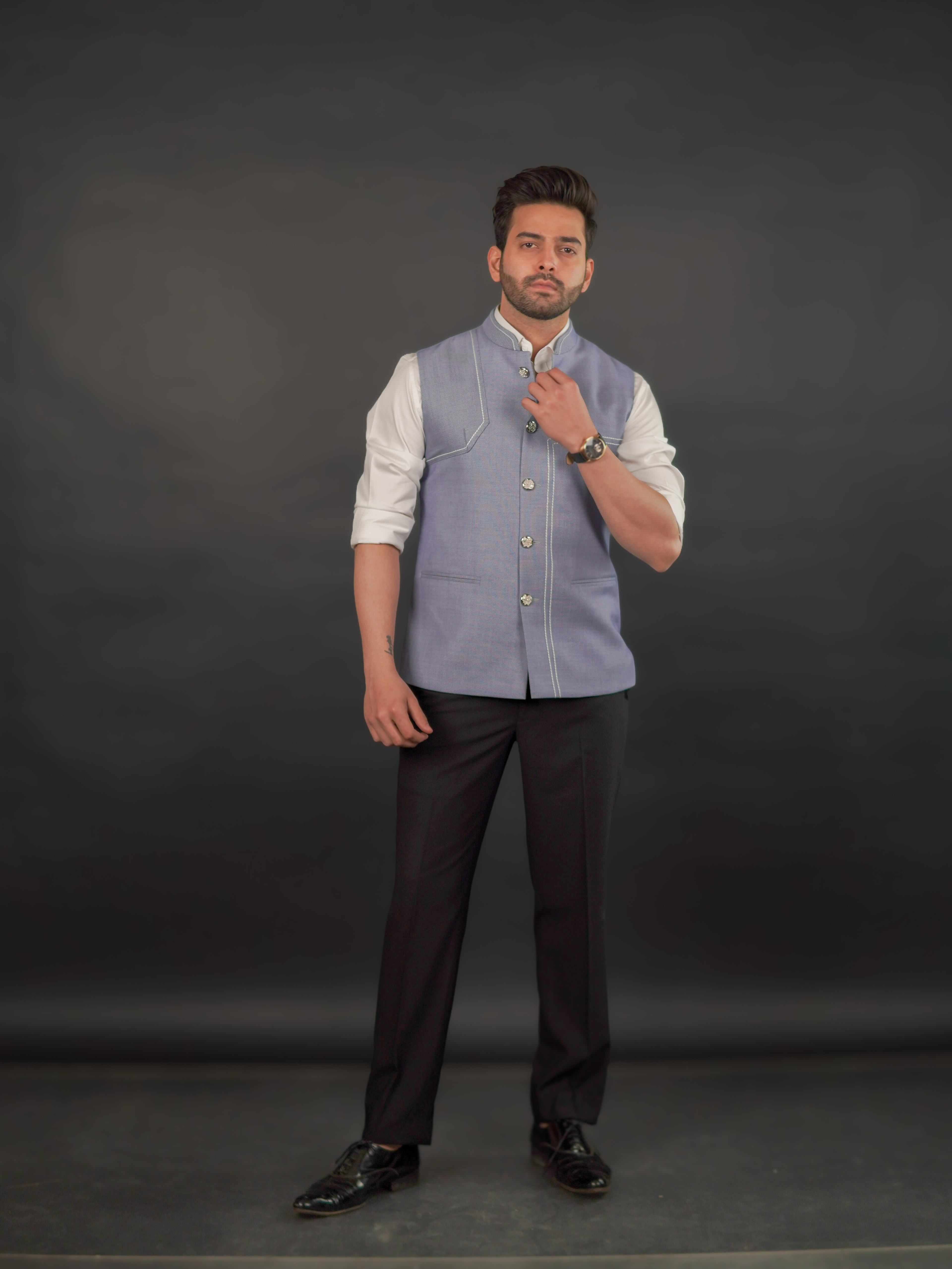 Classic Light Blue Modi Jacket – Australian Merino Wool