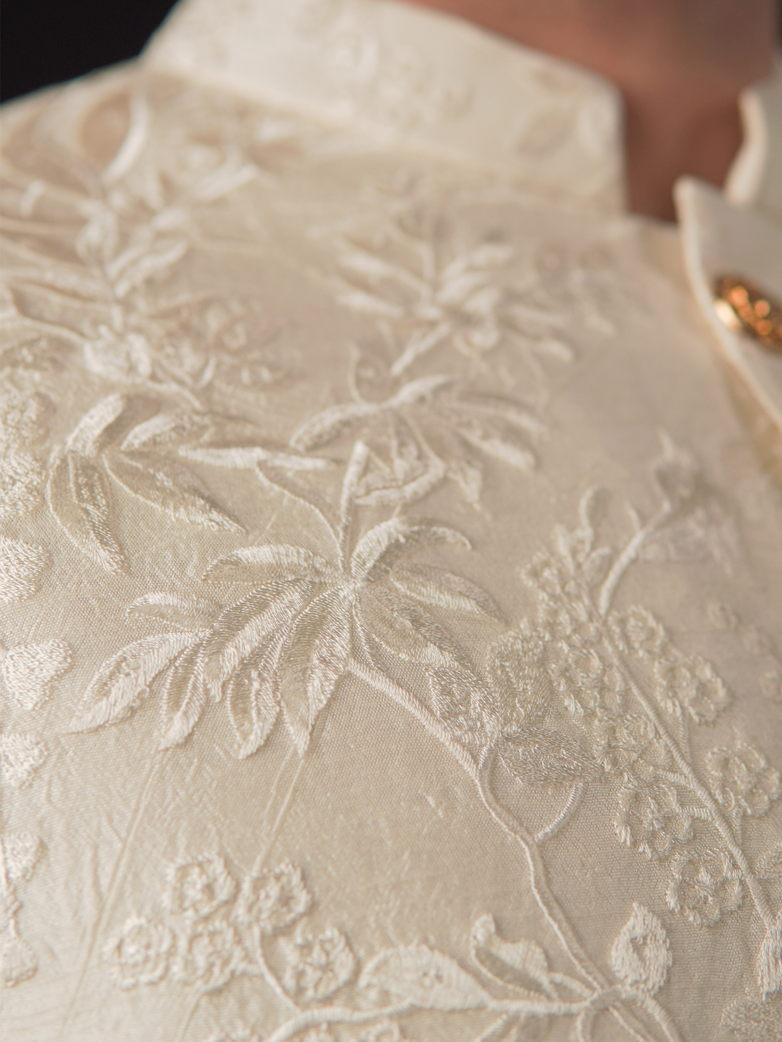 Ivory-Gold Embroidered Sherwani