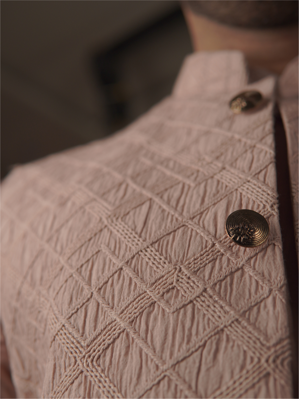 Blush Textured Modi Jacket Set