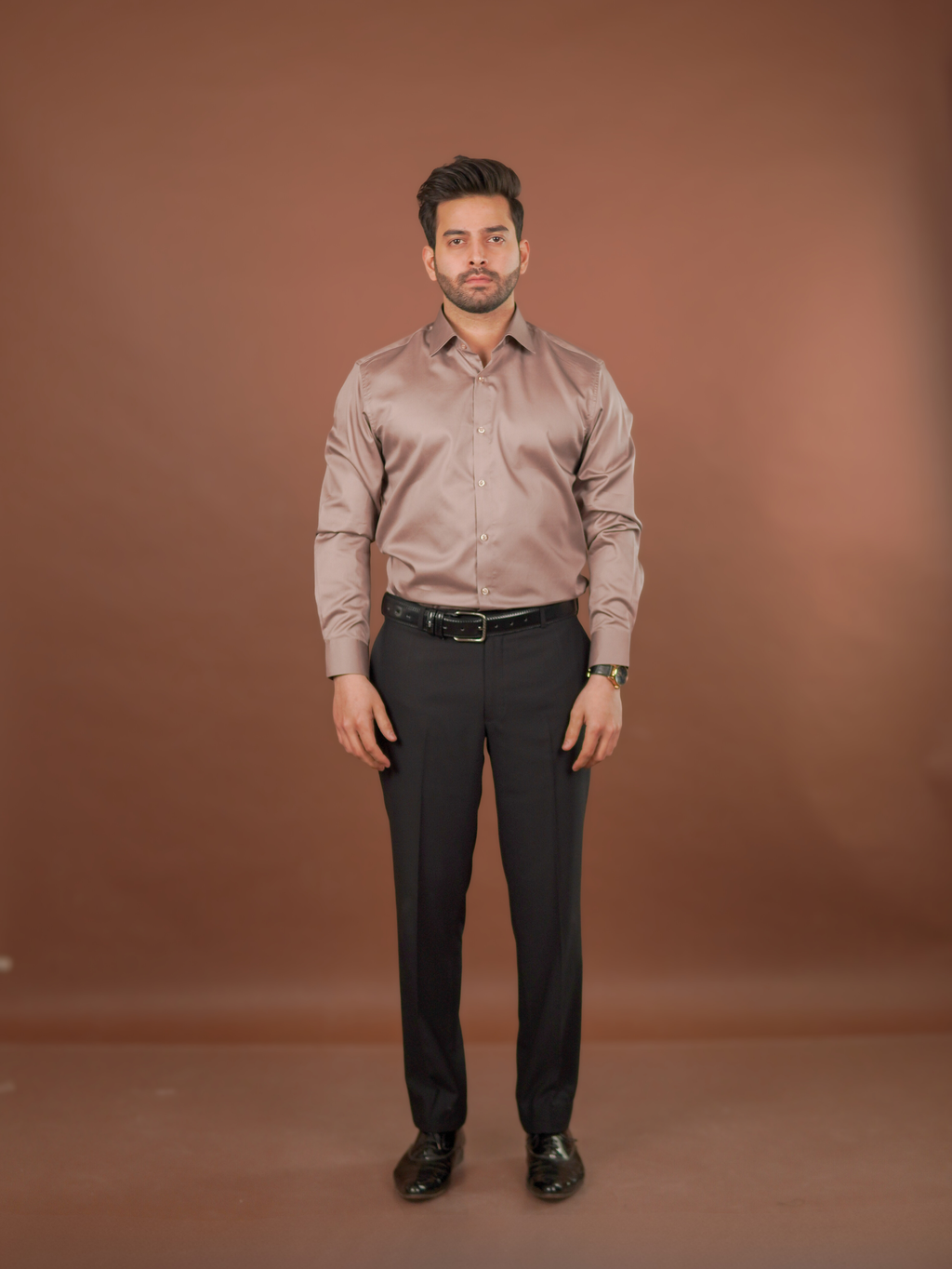 Classic Formal Shirt Warm Taupe – Luthai Fabric
