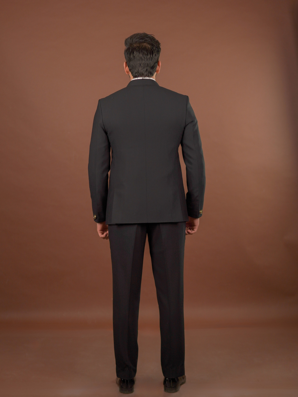 Classic Australian Merino Wool Black Bandhgala Set