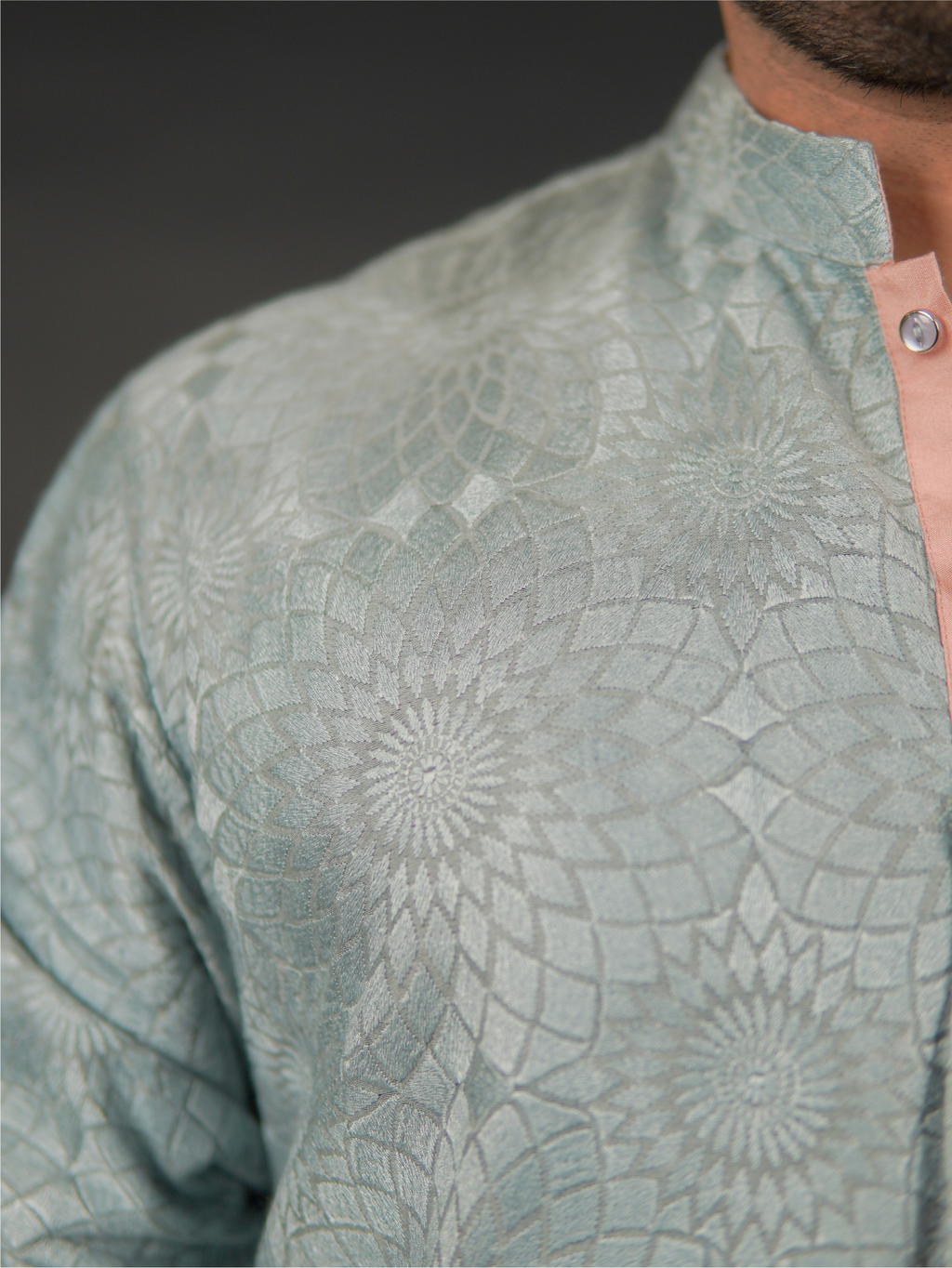 Classic Textured Kurta Teal