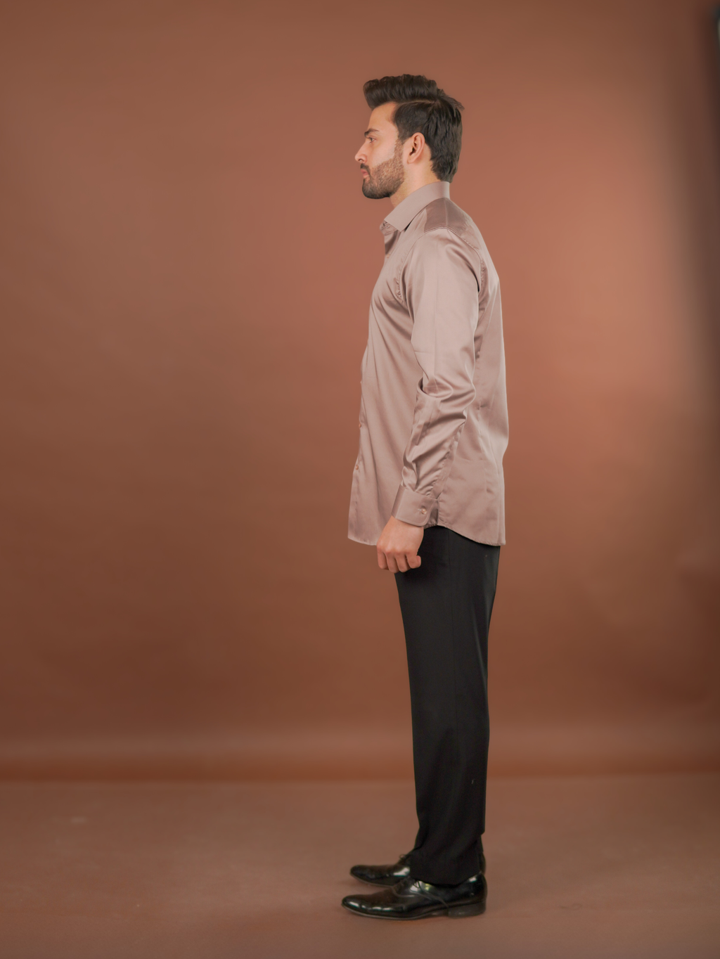 Classic Formal Shirt Warm Taupe – Luthai Fabric