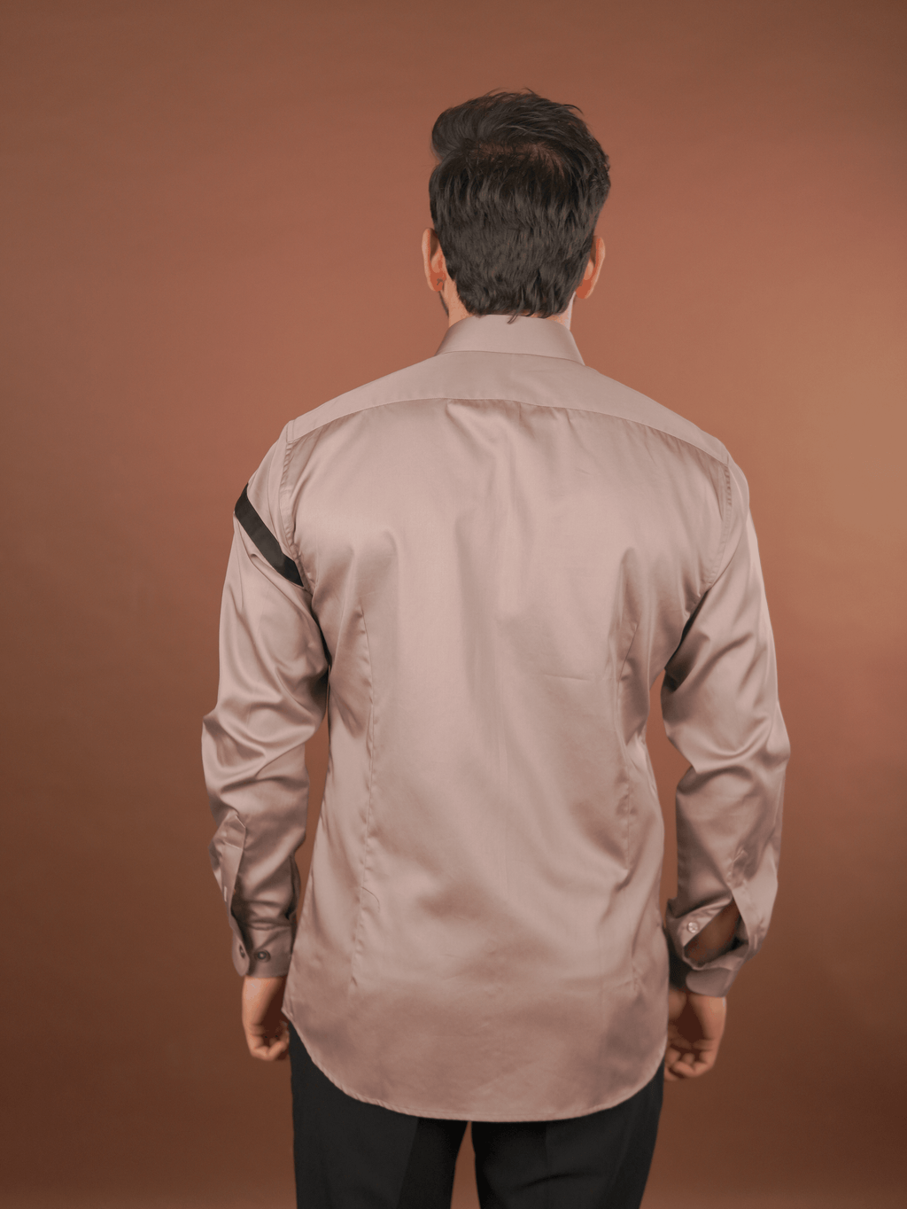 Evening Formal Shirt – Luthai Fabric Warm Taupe