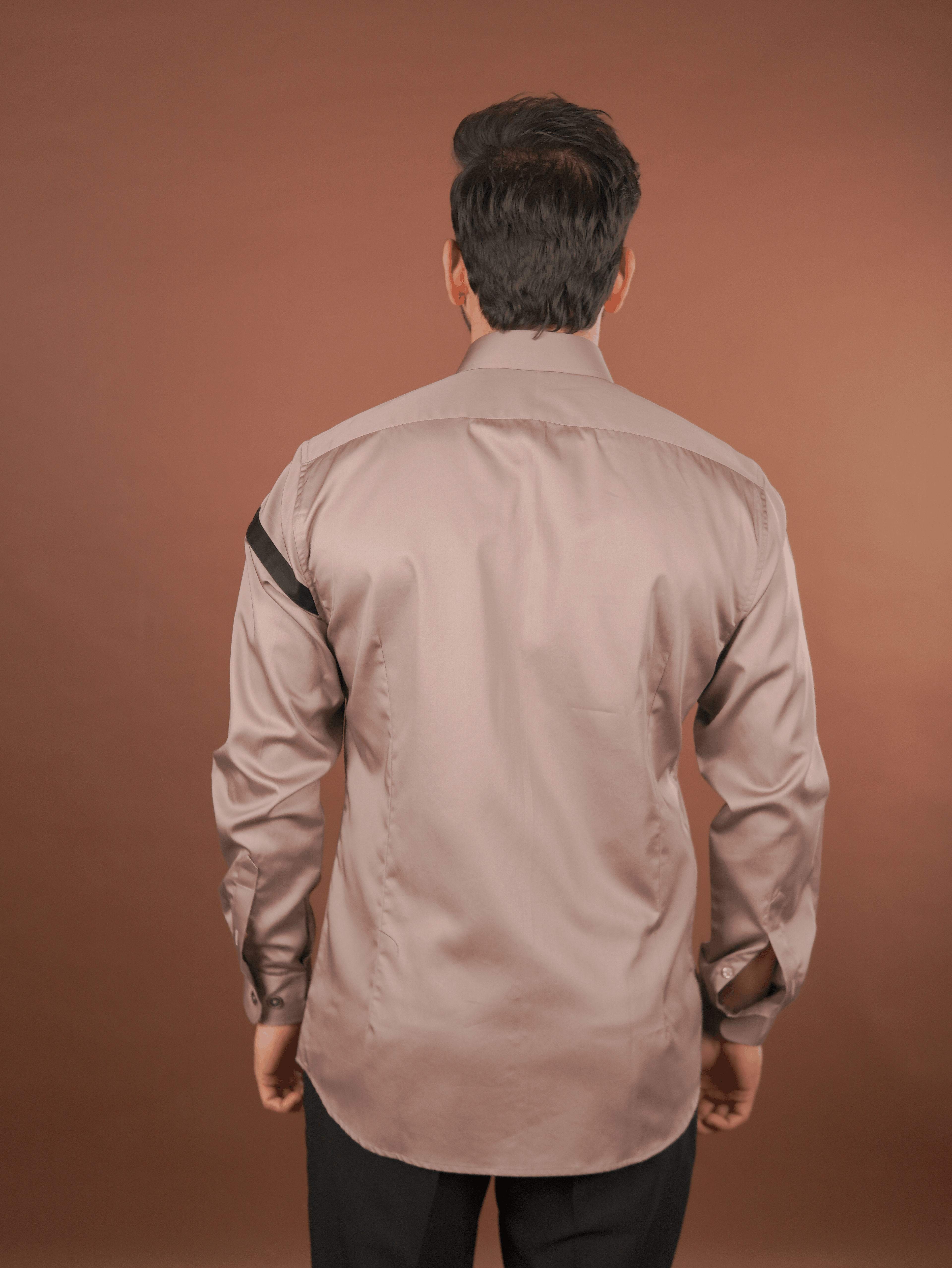 Evening Formal Shirt – Luthai Fabric Warm Taupe