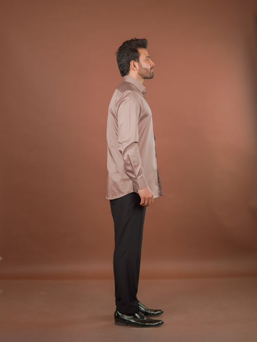 Classic Formal Shirt Warm Taupe – Luthai Fabric