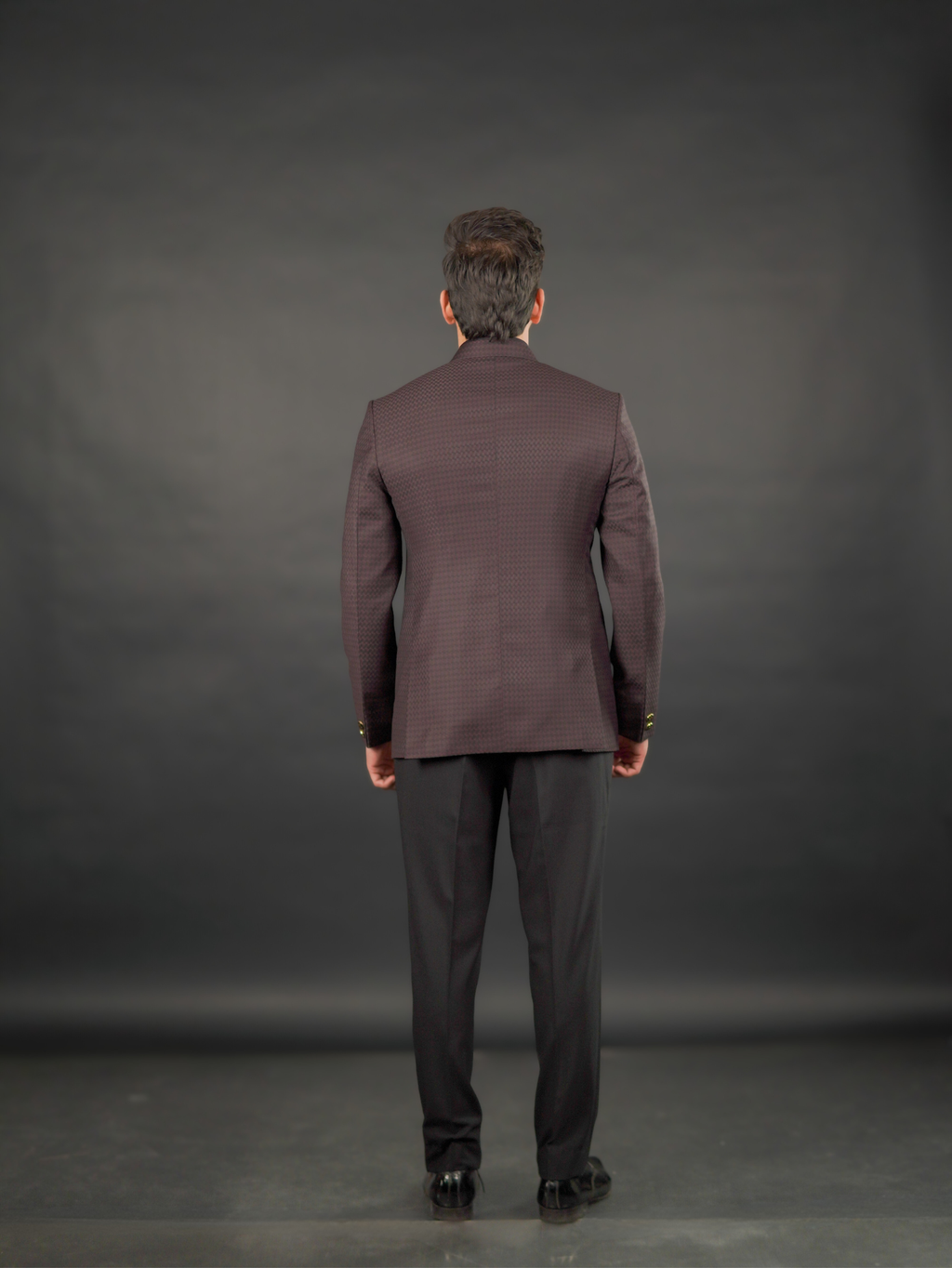 Classic Australian Merino Wool Bandhgala Set Maroon