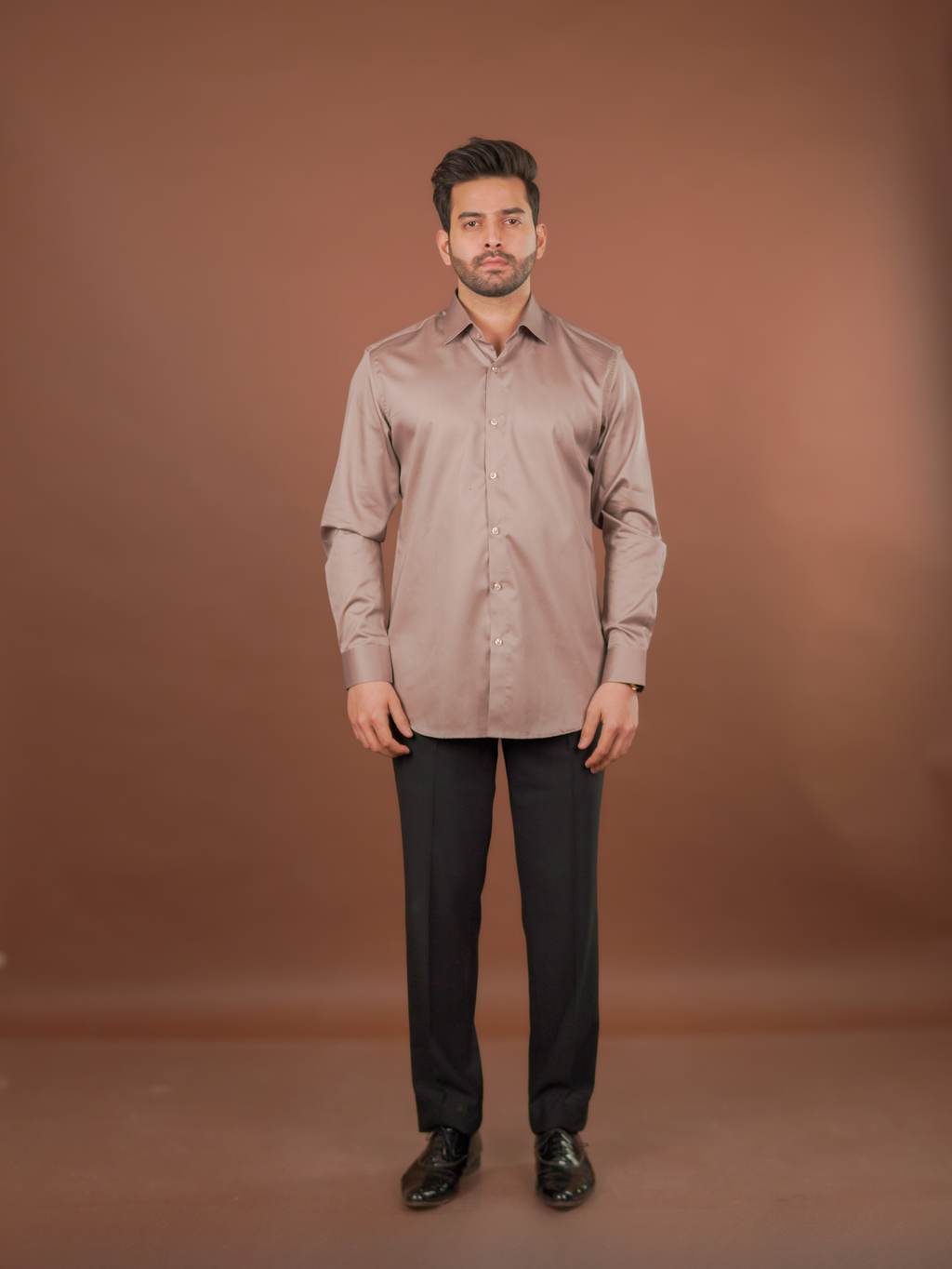 Classic Formal Shirt Warm Taupe – Luthai Fabric
