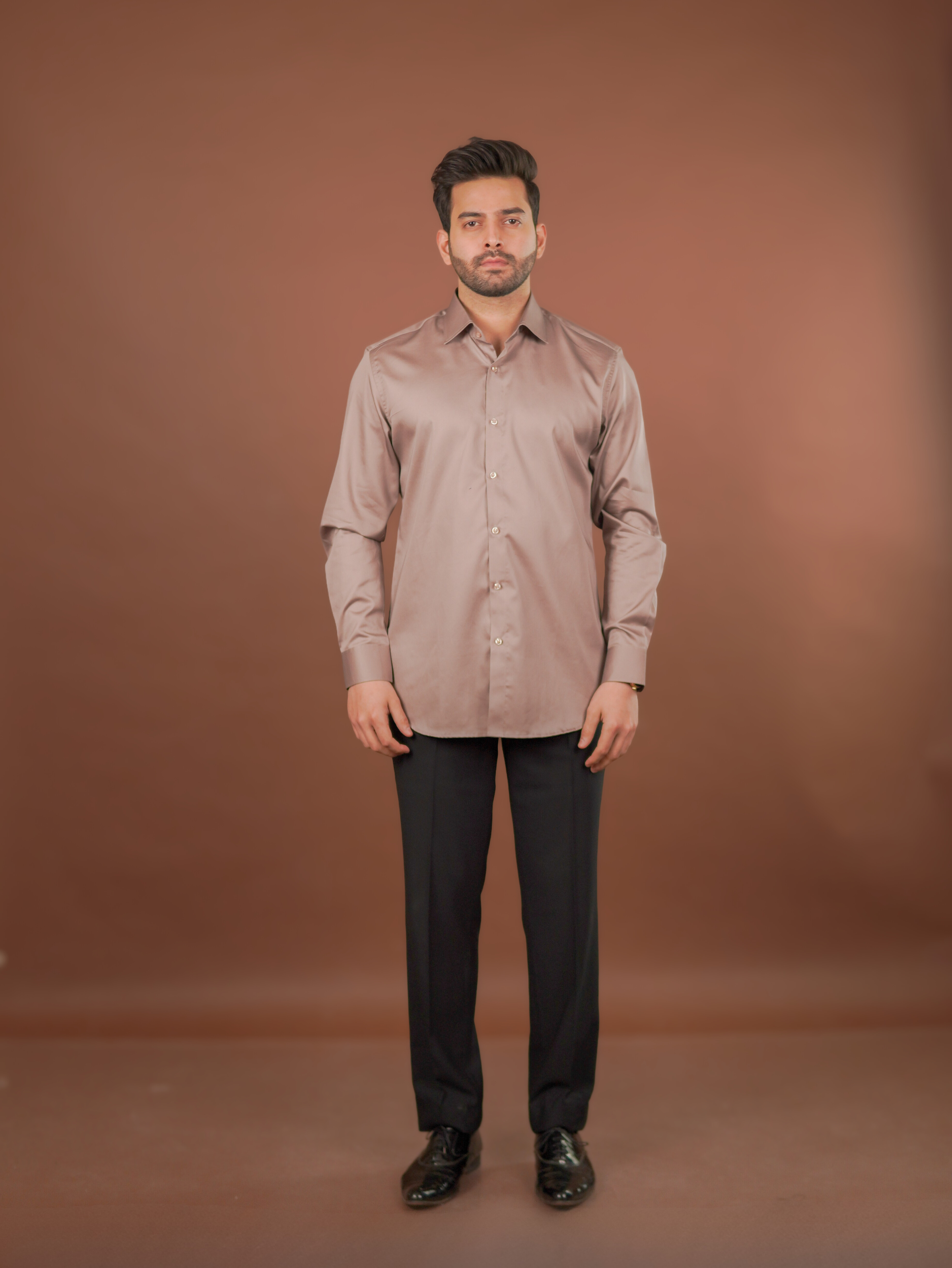 Classic Formal Shirt Warm Taupe – Luthai Fabric