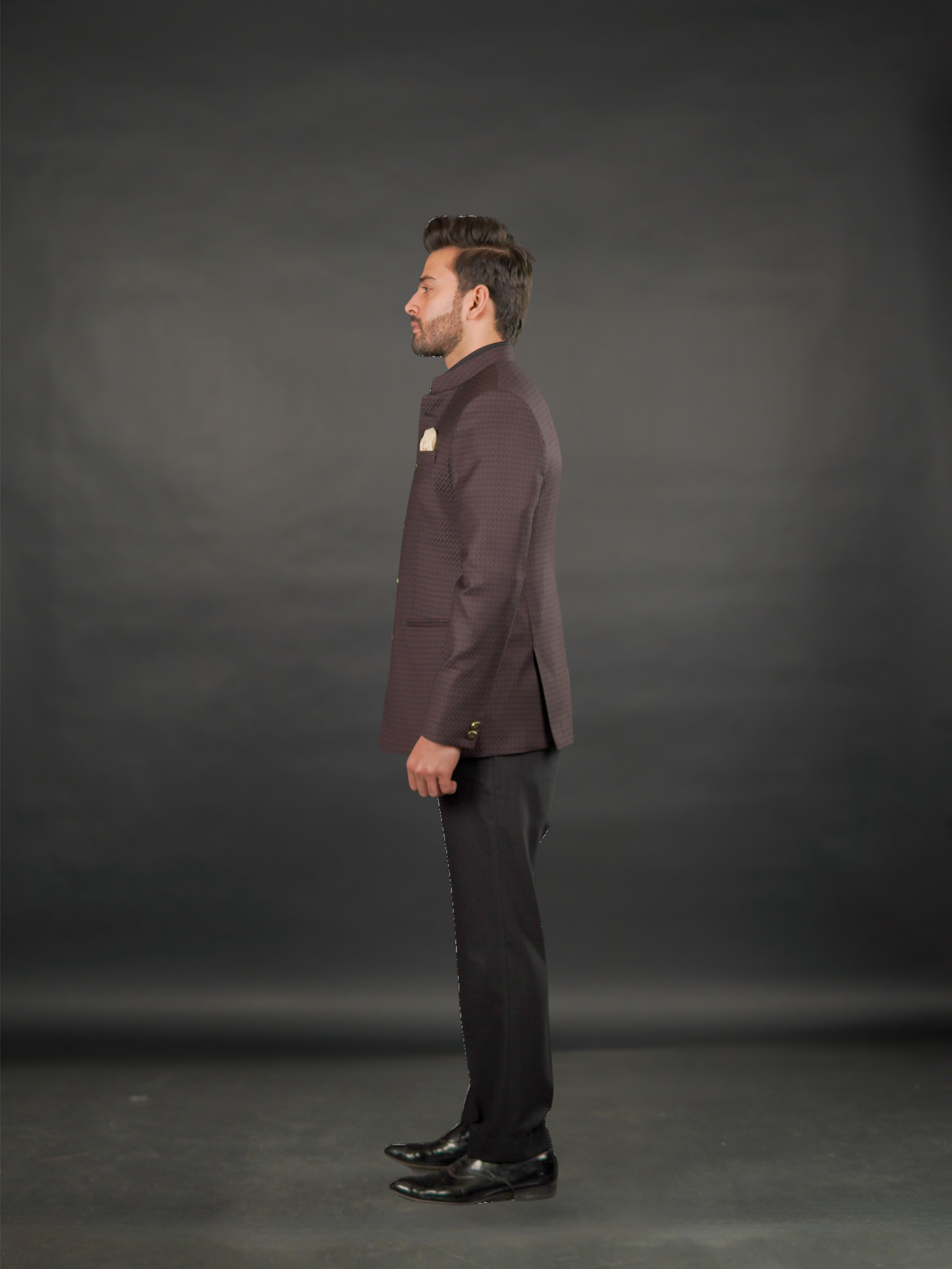 Classic Australian Merino Wool Bandhgala Set Maroon