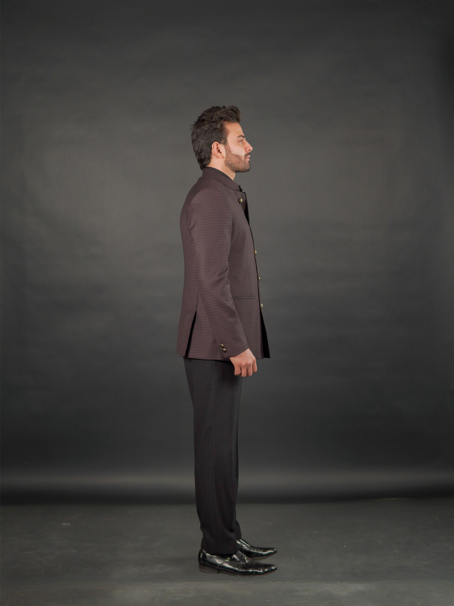 Classic Australian Merino Wool Bandhgala Set Maroon