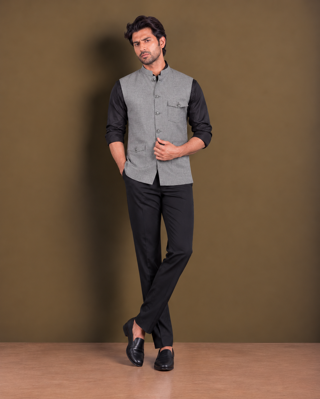 Classic Grey Australian Merino Wool Modi Jacket