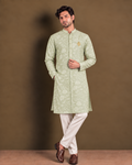 Classic Mint Green Textured Kurta