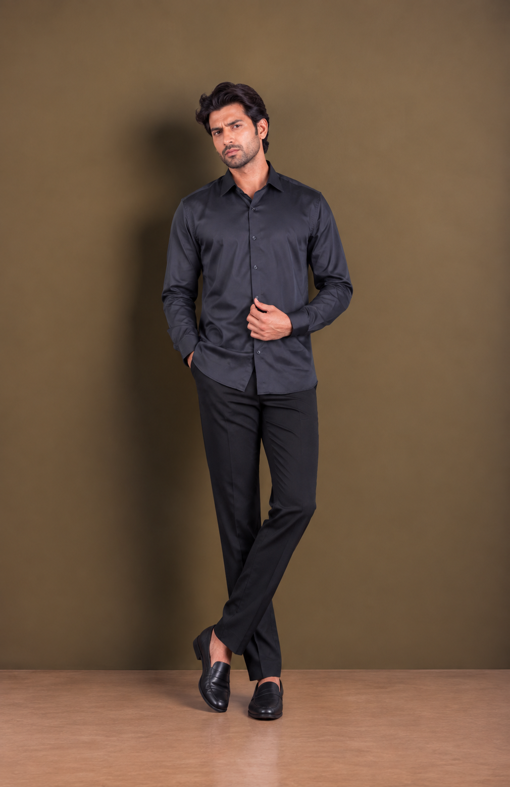 The Midnight Blue Luthai Formal Shirt