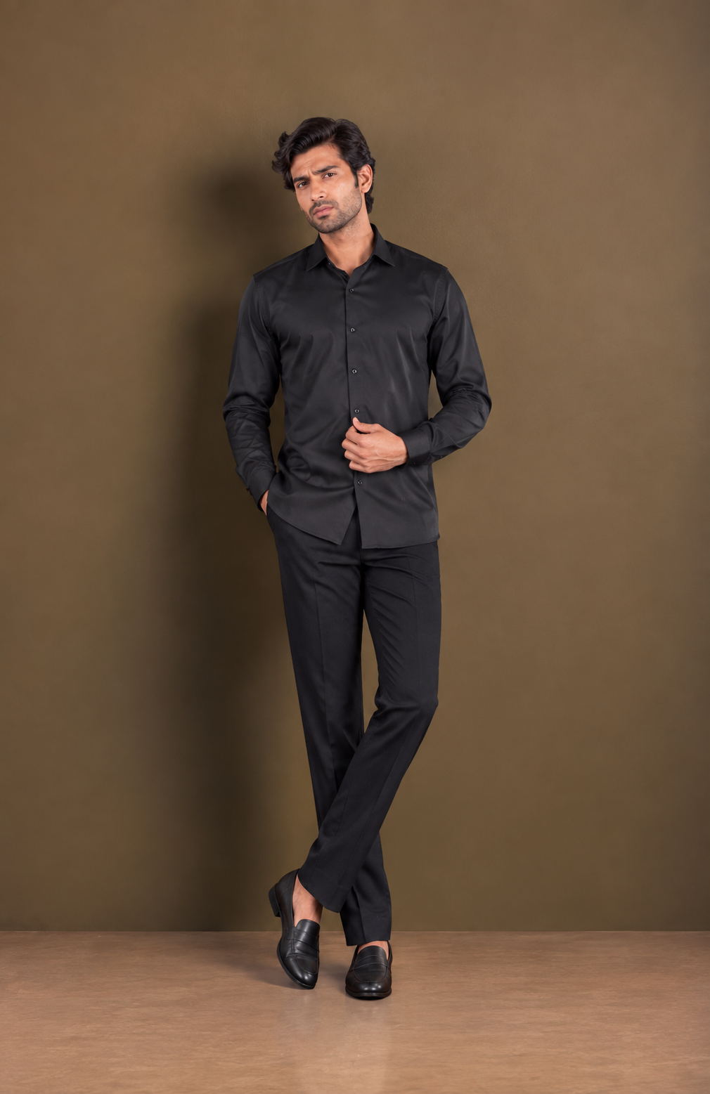 The Signature Black Luthai Formal Shirt