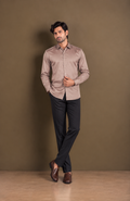 The Signature Warm Taupe Luthai Formal Shirt