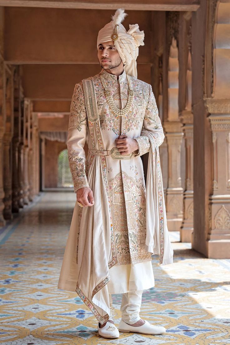 Nawabi Charm Wedding Sherwani
