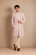 Blush Royale Hand-Embroidered Sherwani Set