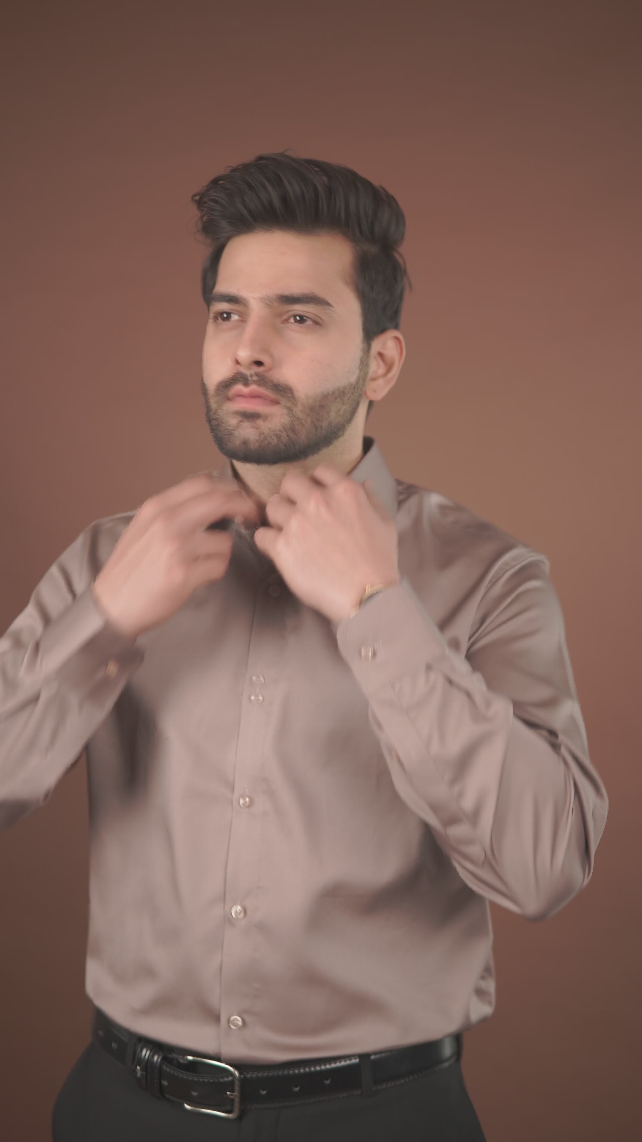 Classic Formal Shirt Warm Taupe – Luthai Fabric