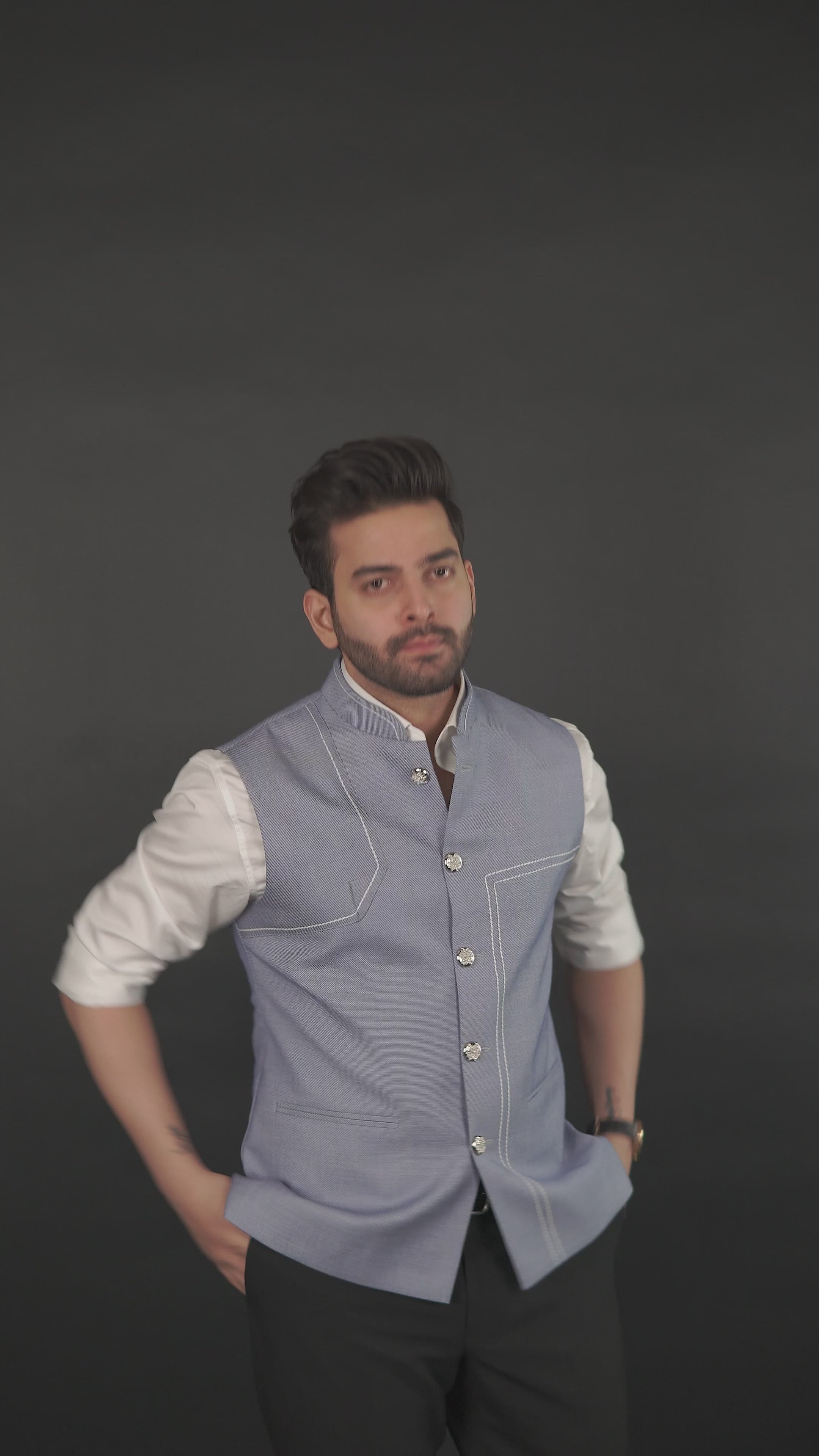 Classic Light Blue Modi Jacket – Australian Merino Wool